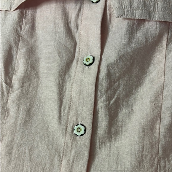 Pink Button-Up Women's Top - Picture 4 of 4